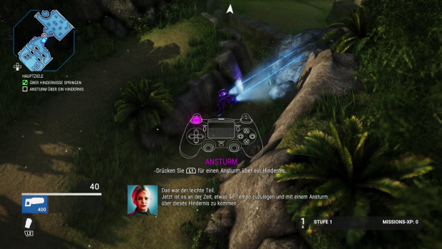 Mit Einblendungen erkl&auml;rt das Programm die Steuerung. (Screenshot: Golem.de)